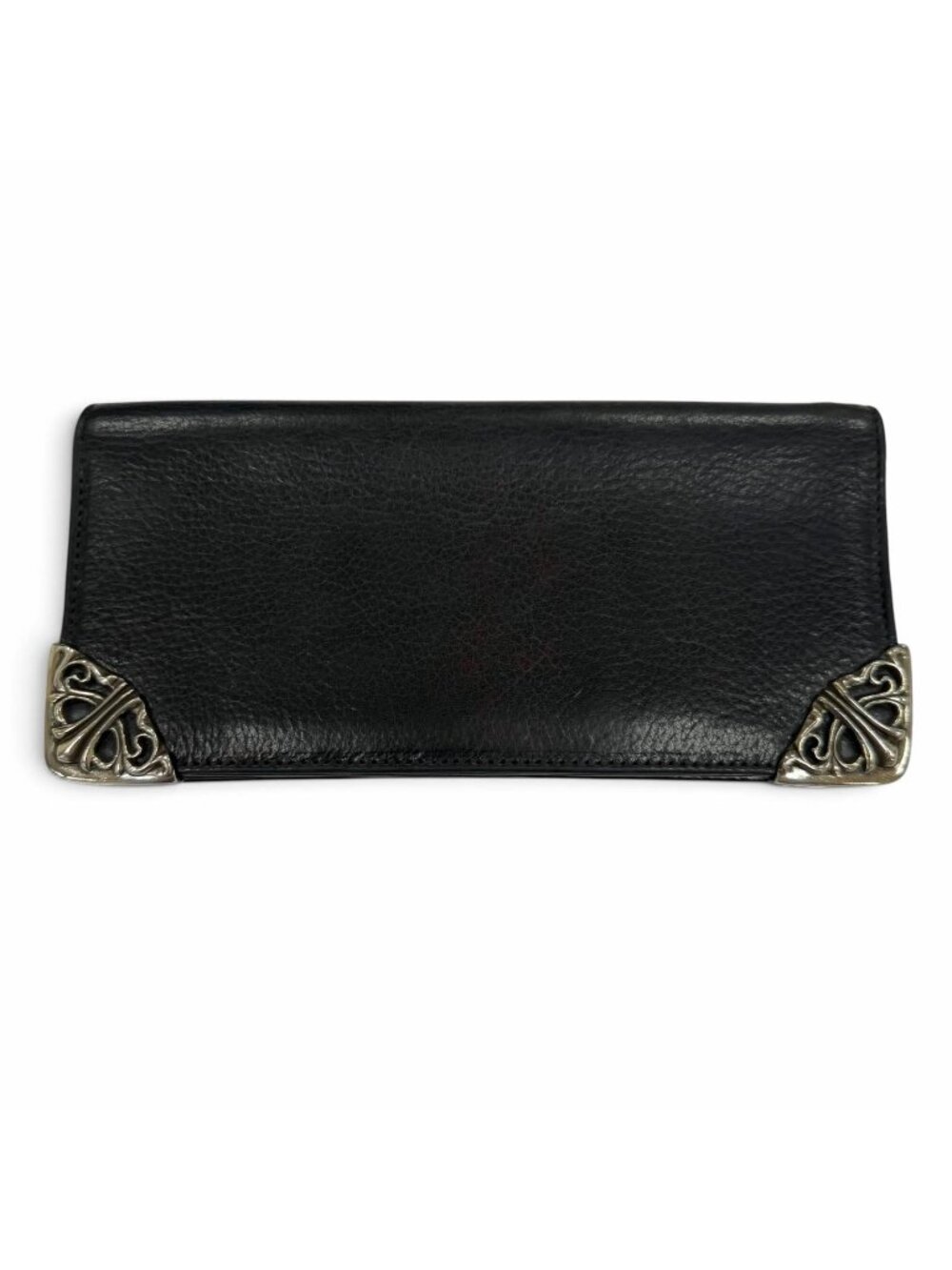 Chrome Hearts Lng Sngl Fld Tips Single Fold Wallet Leather 925 Bifold Black